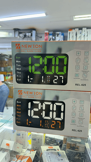 Relógio Digital Led Parede Mesa New'Ion