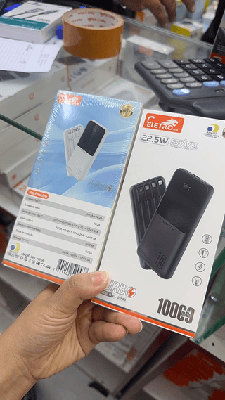 Bateria Portátil 10000mAh 22.5W Carregamento Turbo Eletromex