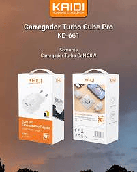 Carregador Turbo Cube Pro USB-C 20W Kaidi