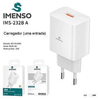 Carregador Turbo USB-A 18W Imenso