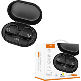 Fone De Ouvido Bluetooth Sport para Corrida Academia Com Visor A'Gold