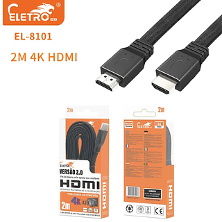 Cabo Hdmi Versão 2.0 2M Eletromex
