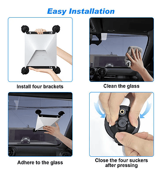 Suporte Com Ventosa Para Mini Antena Starlink de Metal LAY