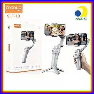 Estabilizador de Celular Portátil Gimbal com Rastreamento Inteligente de AI 3 Eixos A’GOLD