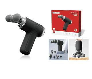 Massageador Muscular Portátil Pistola 6 Velocidades 3200rpm Tomate
