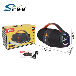 Caixa de Som Bluetooth 5.3 RGB 20W Sing-e