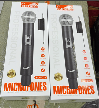 Microfone Sem Fio Baterias Recarregáveis Alta Duração Eletromex