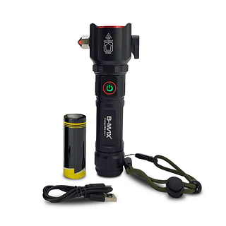 Lanterna Tática com Quebra Vidro 2000M+ B-MAX