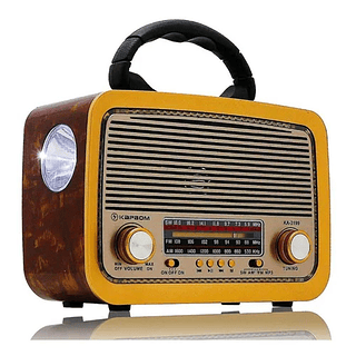 Caixa de Som Bluetooth Rádio Retrô FM/AM/USB
