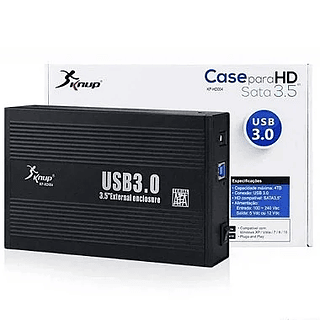 Case Para HD Externo Knup SATA 3.5 USB 3.0 Knup