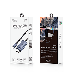 Cabo adaptador USB-C | HDMI 4K 60Hz -1.80M Hrebos