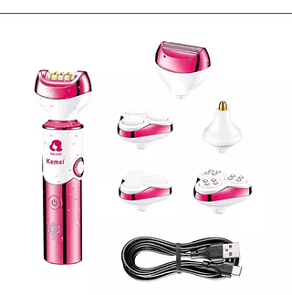 Aparelho Depilador Fem Recarregável Facial Corporal Kemei