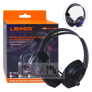 Fone Headset Gamer Sem Fio Lehmox