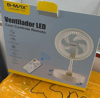Ventilador Portátil Rotativo com Led BMAX