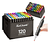 Kit 120 Marcadores Coloridos Touch 120 Cores