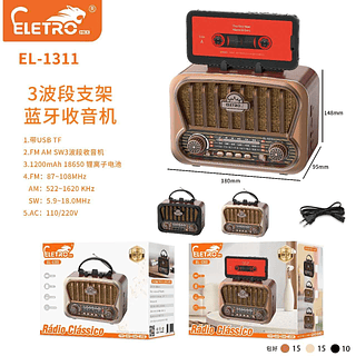 Rádio clássico com suporte para celular Eletromex