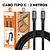 Cabo De Dados 60W Turbo 2M Tipo C Tipo C Peining