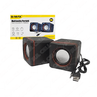 Caixa de Som Portátil Para Computador B-MAX