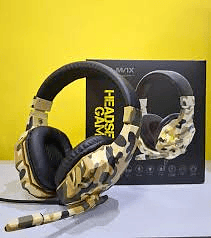 Fone De Ouvido Gamer Com Led E Microfone Antirúido Camuflado B-Max