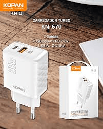 Fonte Carregador PD 20W Turbo KDPAN