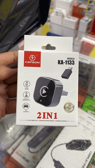 Adaptador Carplay Android Auto Sem Fio Wireless 2 Em 1 Kapbom