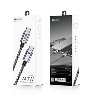 Cabo Type-C Pro Cable Nylon 240W 2M Hrebos