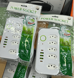 Extensão 5 Tomadas 3 USB 2 Type-C Universal Bivolt 2m