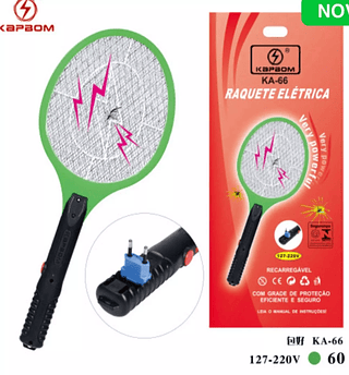 Raquete Mata Insetos Recarregavel Kapbom