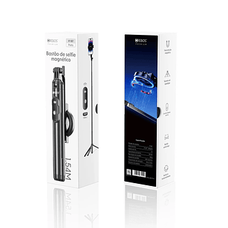 Hrebos Premium | Bastão de Selfie Magnético 1,54m