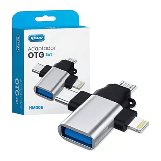 Adaptador Knup 3x1 Tipo C V8 IOS Knup