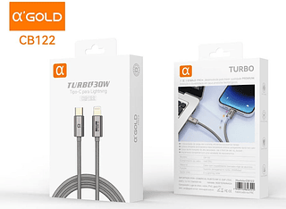 Cabo de Carga Rápida Turbo 30w USB-C para IOS A'Gold