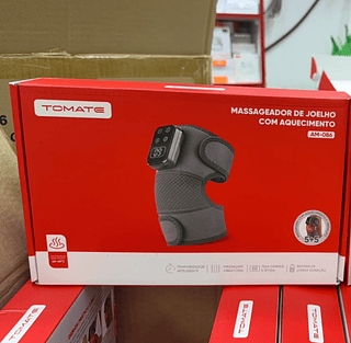 Massageador de Joelho 3 em 1 Vibração Ajustável Recarregável Aquecimento Tomate