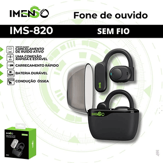 Fone de Ouvido Bluetooth Indução Osséa Imenso