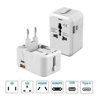 Adaptador Universal USB-C Tomada P/viagem LUKTON