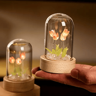 Luminária De Mesa Com Tulipa Para Ambiente Oásis