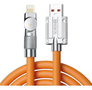 Cabo com ponta giratória 180° USB carregador Turbo Lightning Hrebos