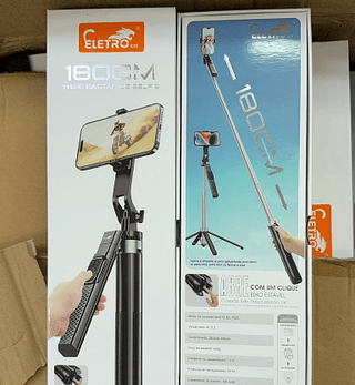 Bastão e Tripé para Celular com Controle Disparador 1.8M EletroMex