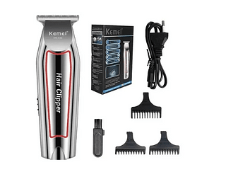 Maquina Acabamento Cabelo Barba Profissional Kemei