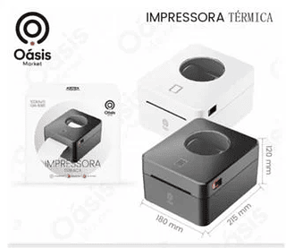 Impressora Térmica Oásis 160mm/s | Etiquetas 2 a 10cm | USB