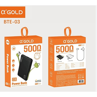 PowerBank Portátil 2.1A 5.000 mAh A'Gold