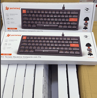 Mini Teclado Mecânico Compacto Com Fio Peining