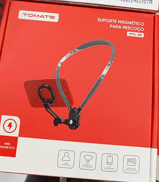 Suporte Magnético de Pescoço para Telefone e GoPro Para Gravação Tomate