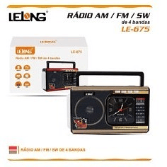 Rádio Retro Recarregável am/fm lelong