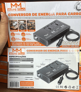 Conversor de Energia Para Carro 200w Minimen