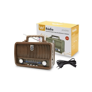 Rádio Portátil Retrô Bluetooth ALTOMEX