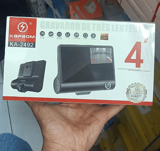 Gravador de 3 Lentes HD Camera Traseira Kapbom