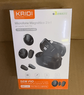 Microfone de Lapela 2in1 Magnético Sem Fio Kaidi