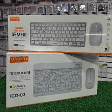 Kit Teclado e Mouse Sem Fio A'Gold