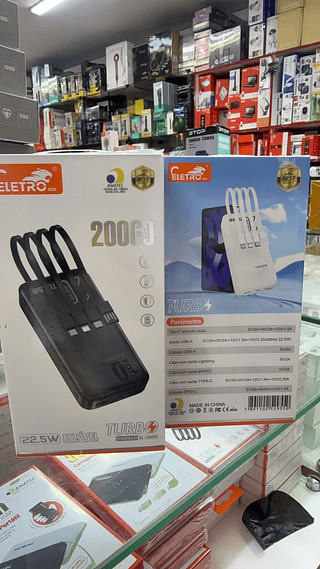 Carregador Portátil Power Bank Turbo 22.5w 20.000mah Eletromex