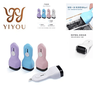 Carimbo Rolo Privacidade Confidencial Tinta Preta Com Estilete